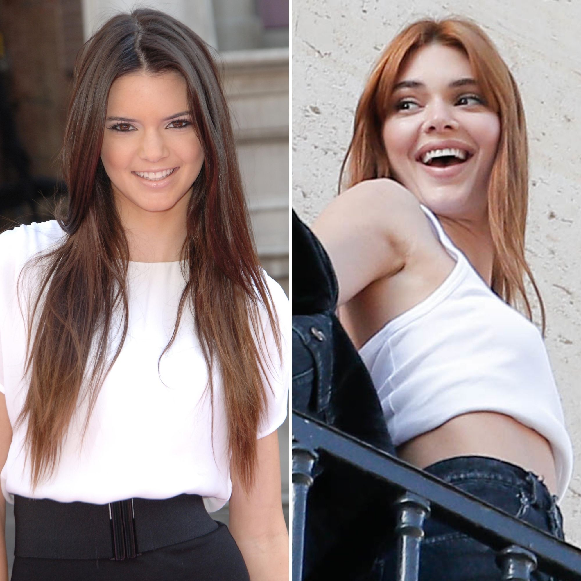 Kendall Jenner Shows Off Her Newly Red Hair in Paris