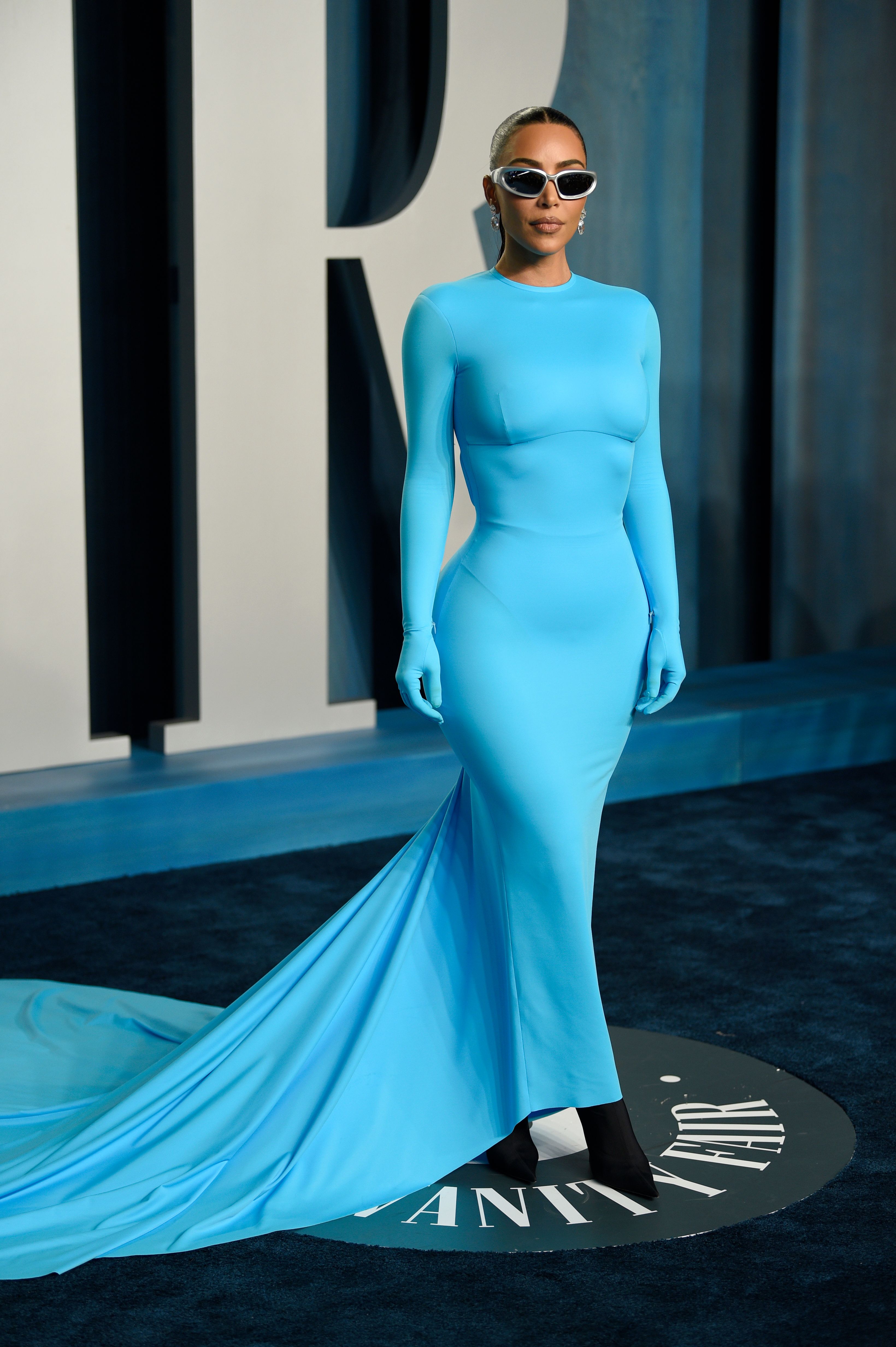 Kim Kardashian Shows Off the Shapewear She Wore Under Skin Tight Vanity Fair Oscars Party Gown