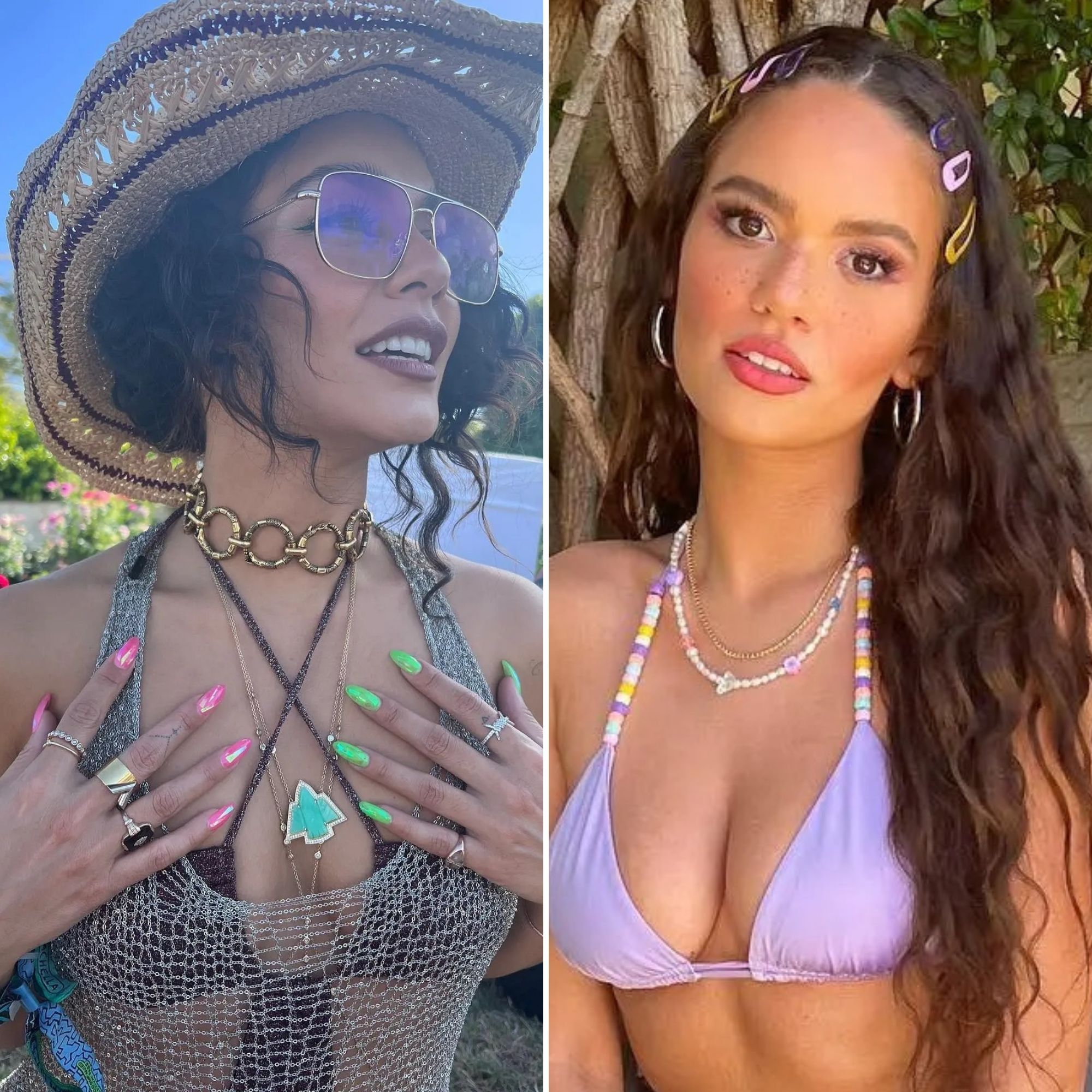 Coachella 2022: Celebrities in Bikinis, Two-Piece Outfits