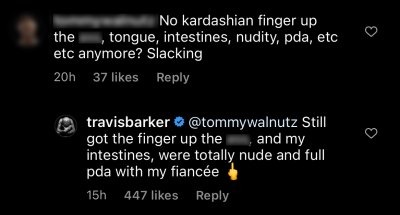 Travis Barker Claps Back at NSFW Comment About Kourtney Kardashian PDA