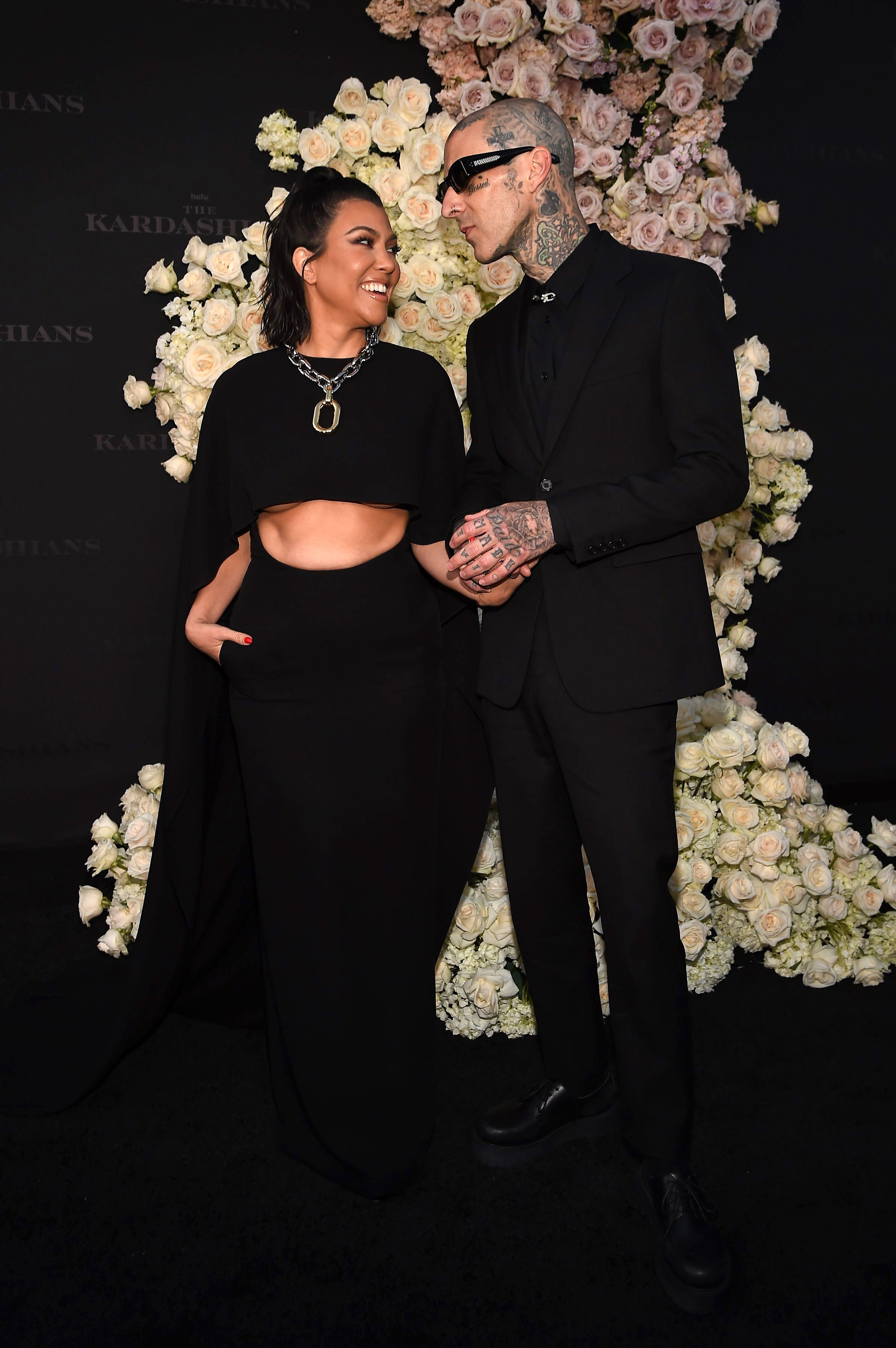 Kourtney, Son Reign, Travis and Kids Alabama, Landon, Atiana Attend ‘Kardashians’ Premiere: Photos