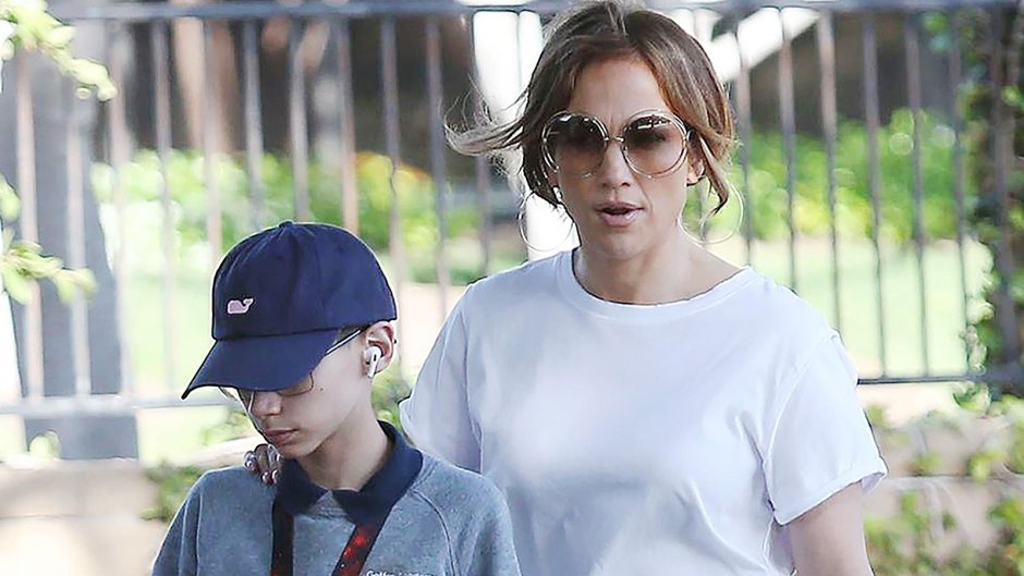 Jennifer Lopez Attends Daughter Emme's Baseball Game With Son Max