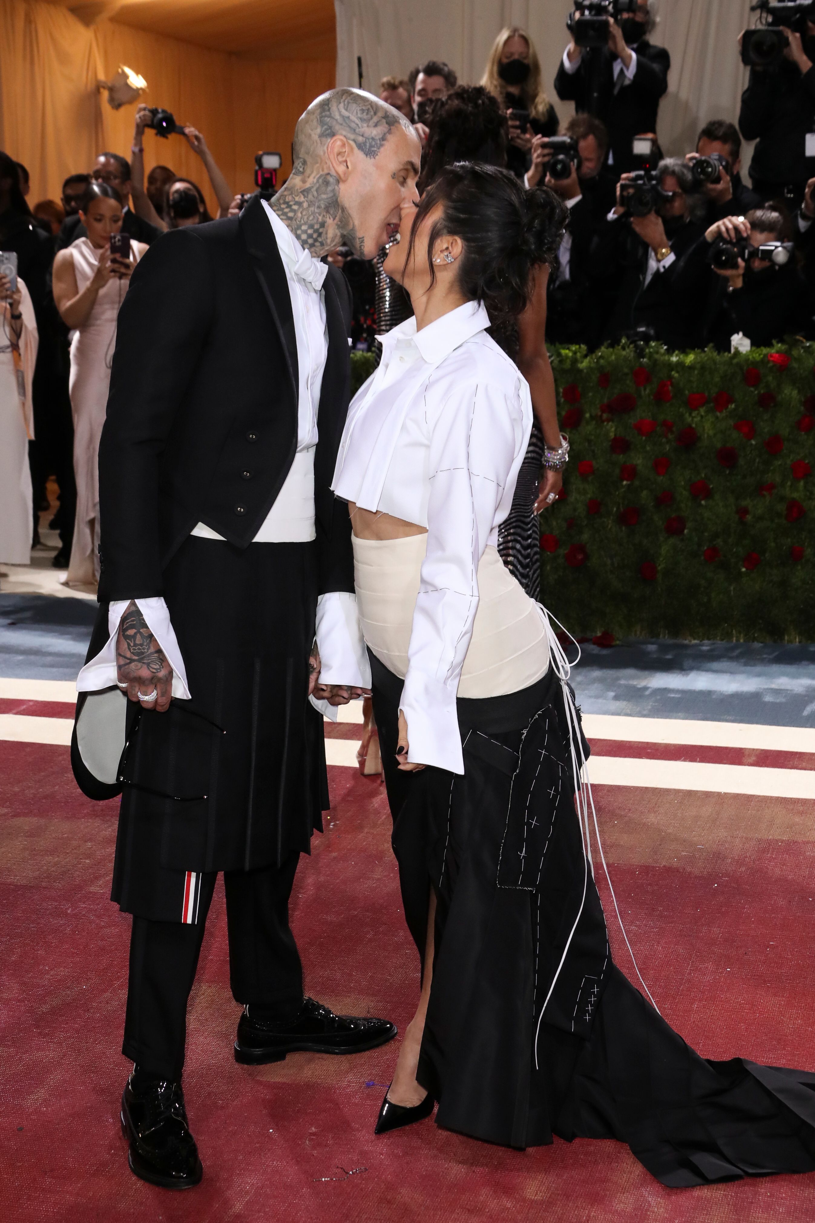 Met Gala Debut! Kourtney Kardashian and Fiance Travis Barker Turn Heads on the 2022 Red Carpet