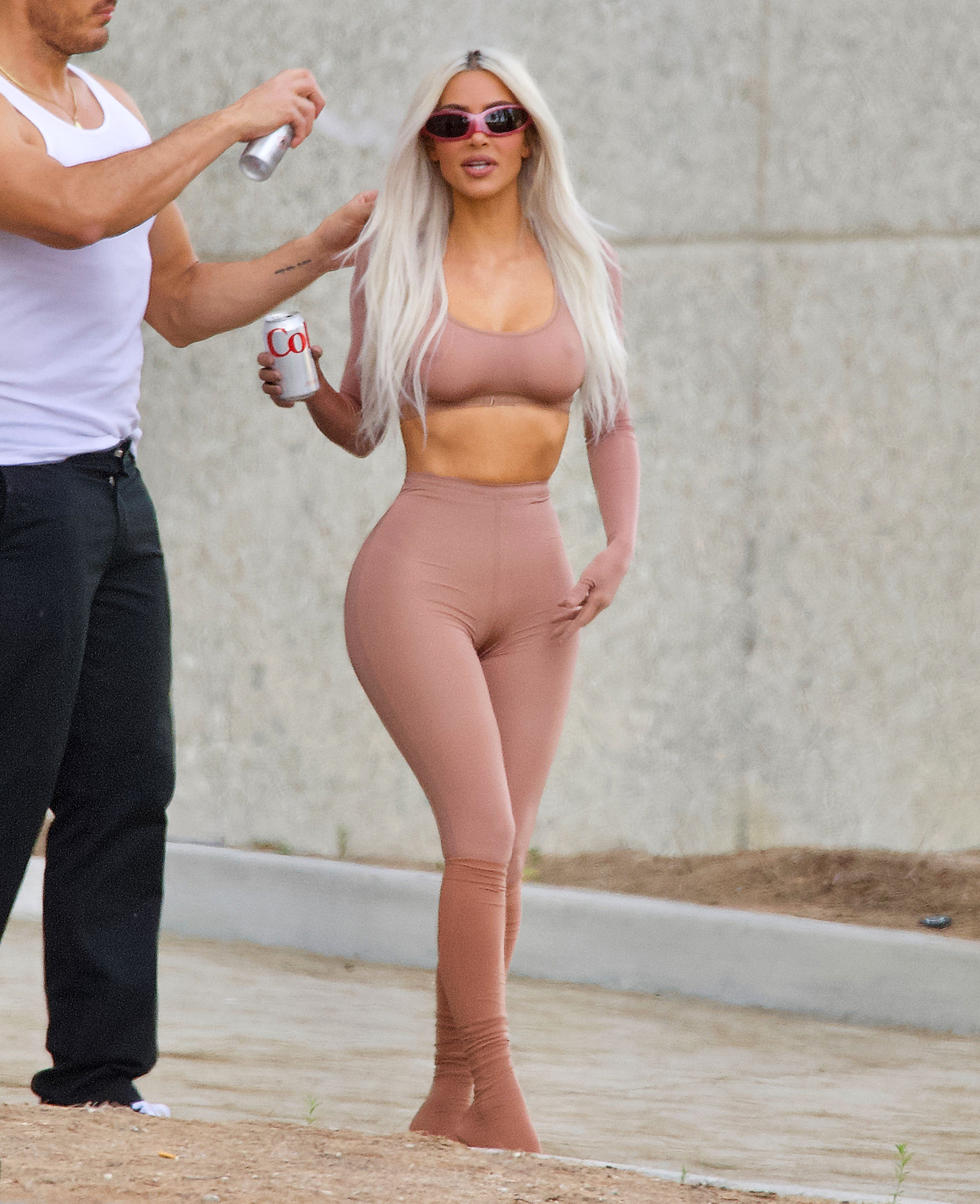 Kim Kardashian and BF Pete Davidson Seen With Matching Hair Styles
