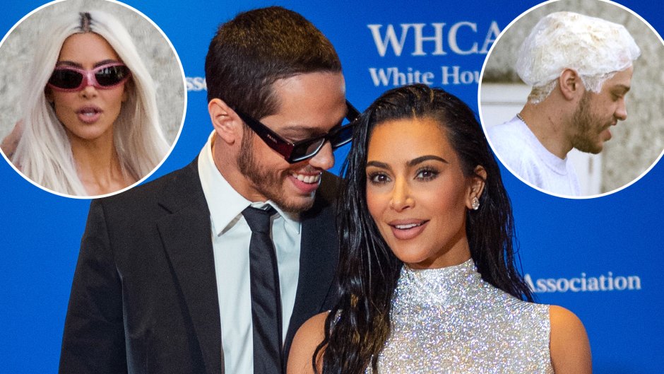Kim Kardashian and BF Pete Davidson Seen With Matching Hair Styles