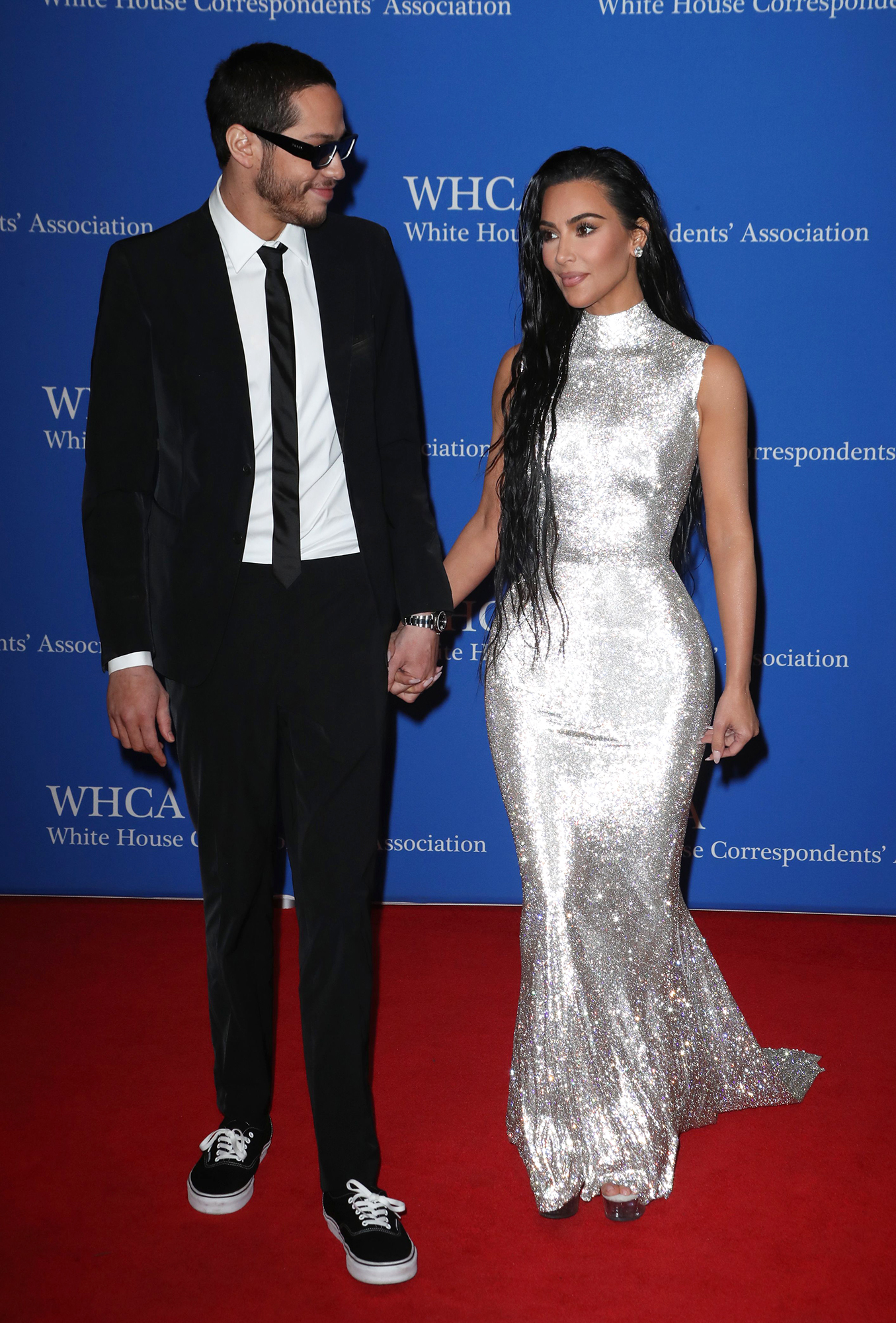 Kim Kardashian and Pete Davidson Pack on Dazzling PDA on Red Carpet: Photos