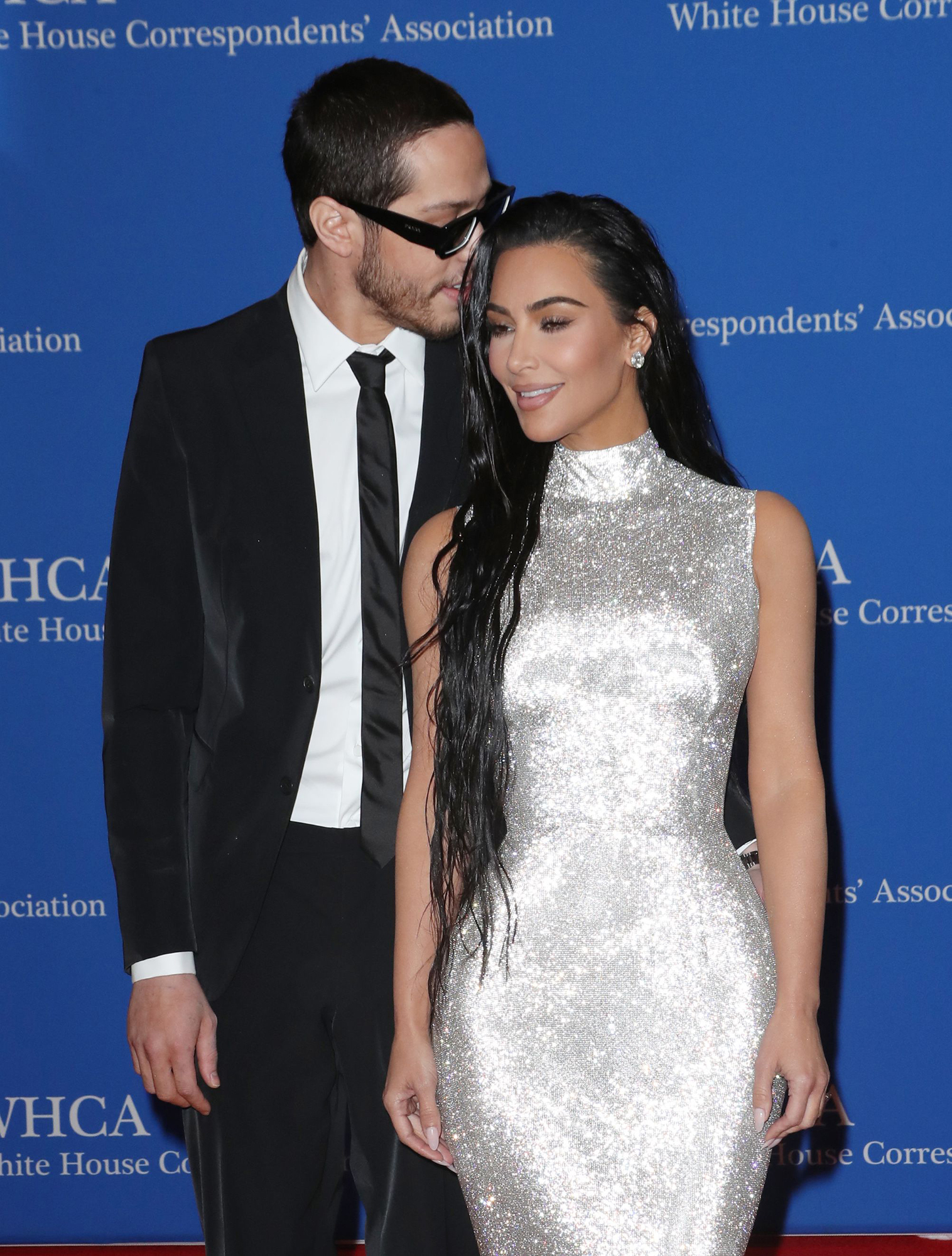 Kim Kardashian and Pete Davidson Pack on Dazzling PDA on Red Carpet: Photos