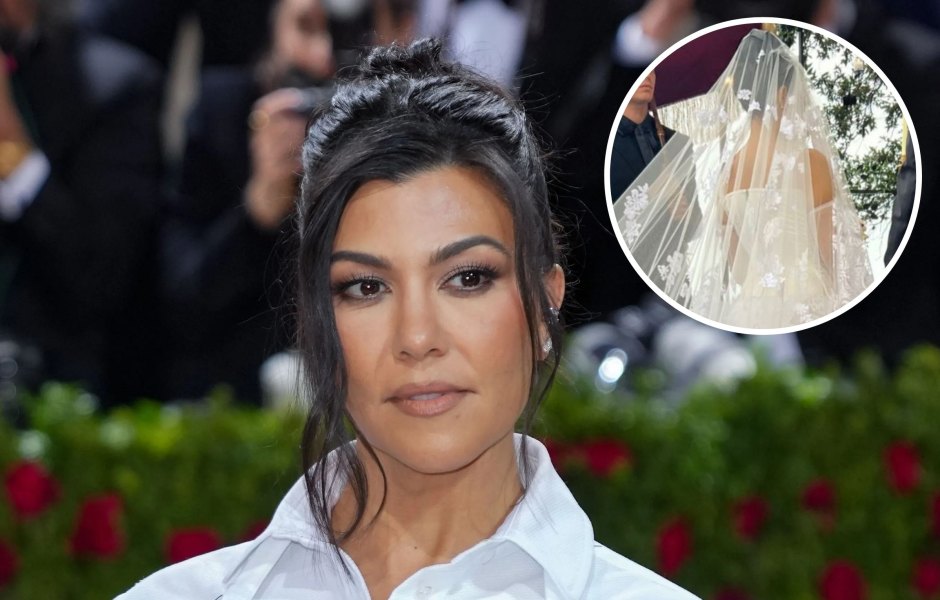 Kourtney Kardashian Wears Unique Wedding Dress at 2022 Travis Barker Wedding: See Photos