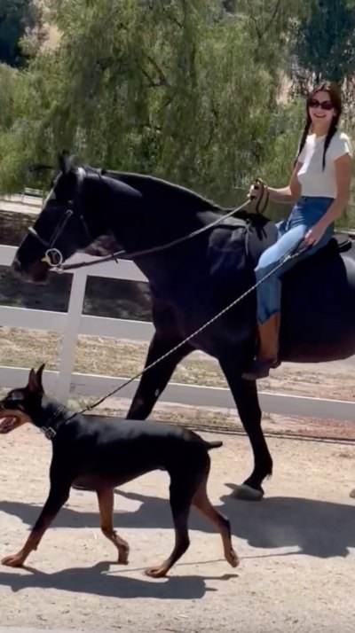 Cowgirl Vibes! Kendall Jenner Goes Braless While Riding a Horse in a New Video