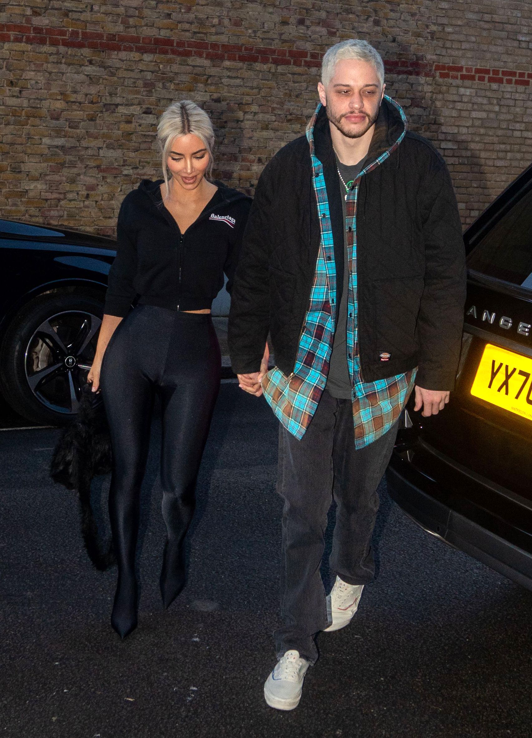 Kim Kardashian and Pete Davidson Hold Hands in London: Photos 4