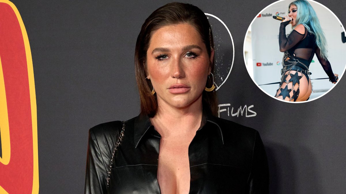 Kesha Sports Sheer Bodysuit and Lace Thong: Photos