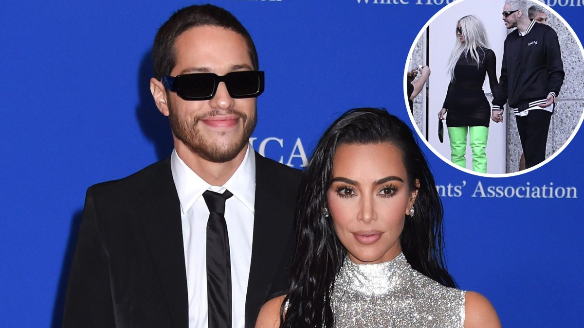 Kim Kardashian Slays in Neon Green Boots Next to Matching Blonde Boyfriend Pete Davidson! Photos