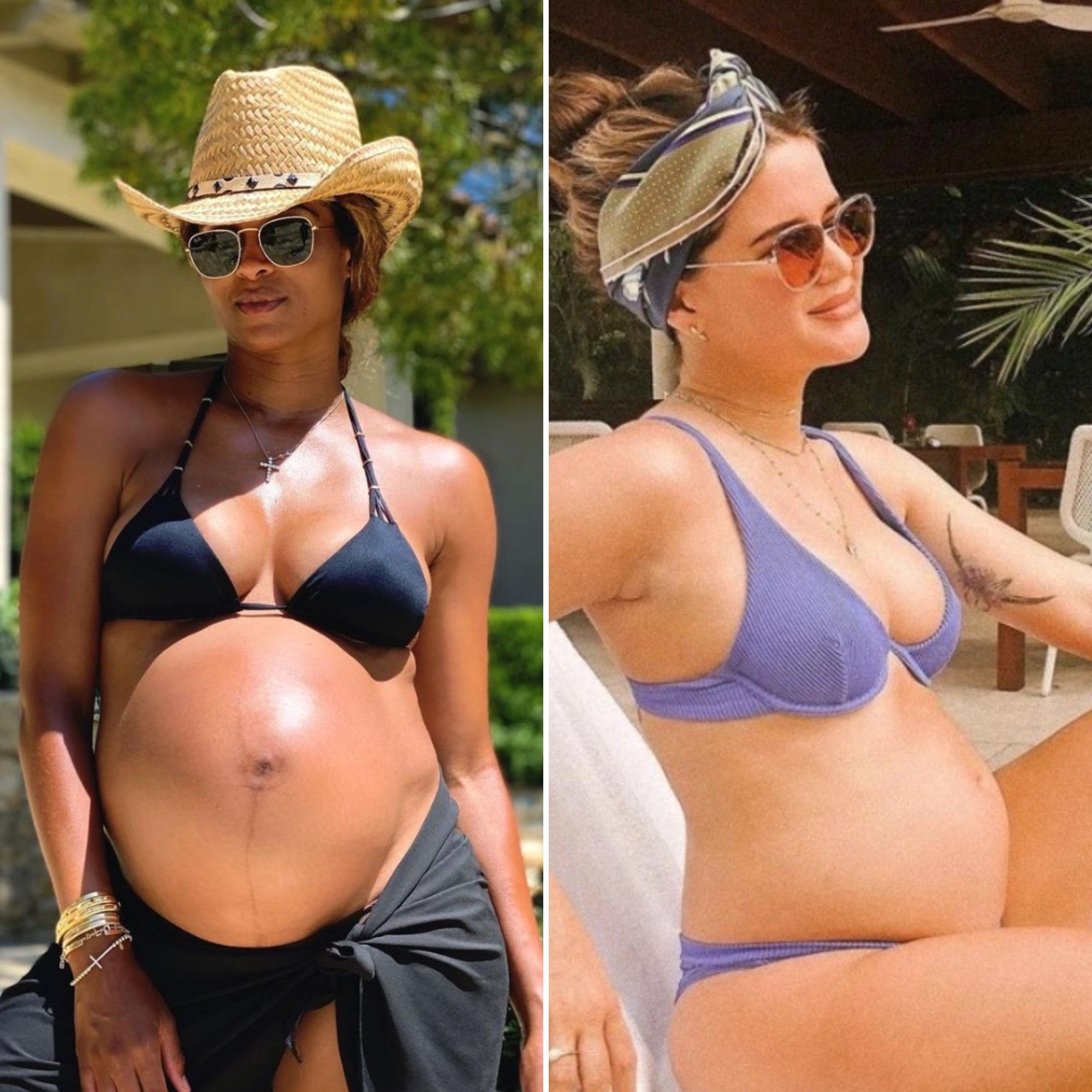 Pregnant Celebrities Wearing Bikinis Best Swimsuit Photos pic