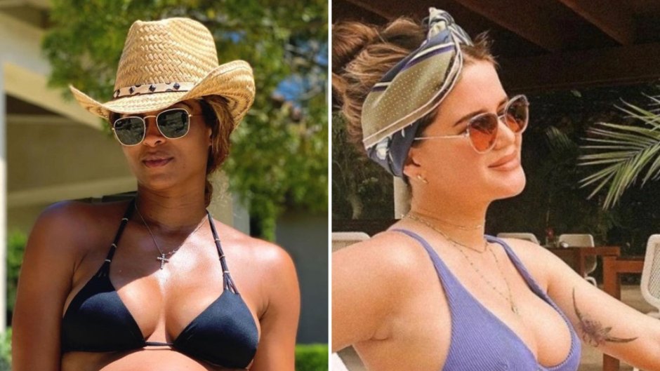 All About the Baby Bump! See Photos of Pregnant Celebrities and Stars Wearing a Bikini