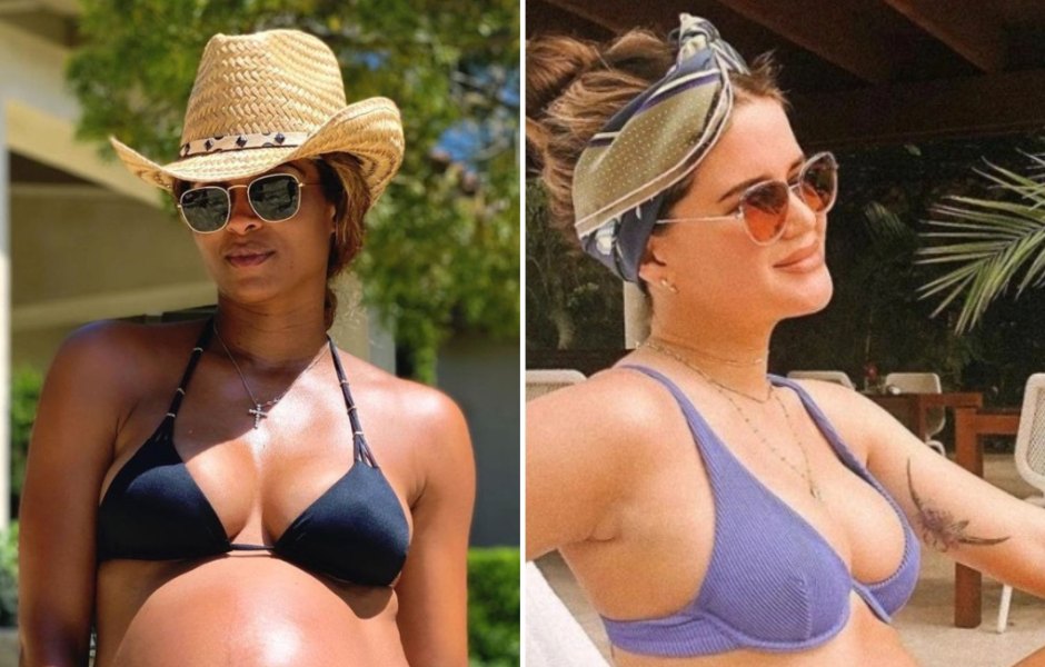 All About the Baby Bump! See Photos of Pregnant Celebrities and Stars Wearing a Bikini