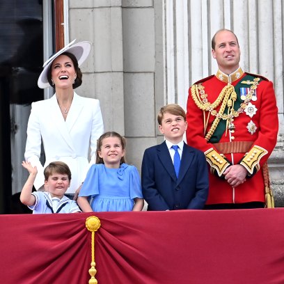 Trooping The Colour Queen's Jubilee 2022 Photos: William, Kate and More Royals George Charlotte Louis Kate William