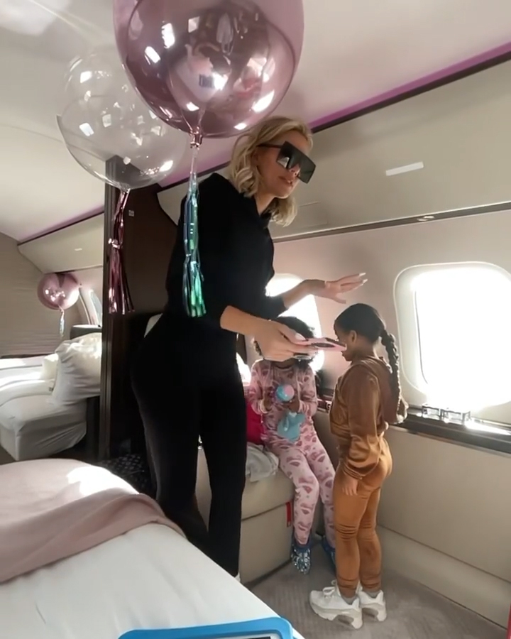 Khloe Kardashian Jets Off on Sister Kylie's Plane to 'Kamp KoKo' With Daughter True