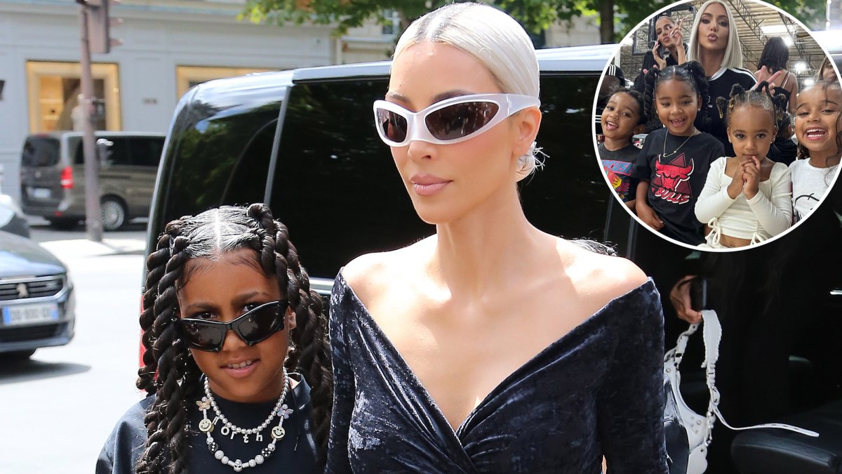 Kim Kardashian and Nieces Penelope, Dream, True and More Cheer for North West at Basketball Game