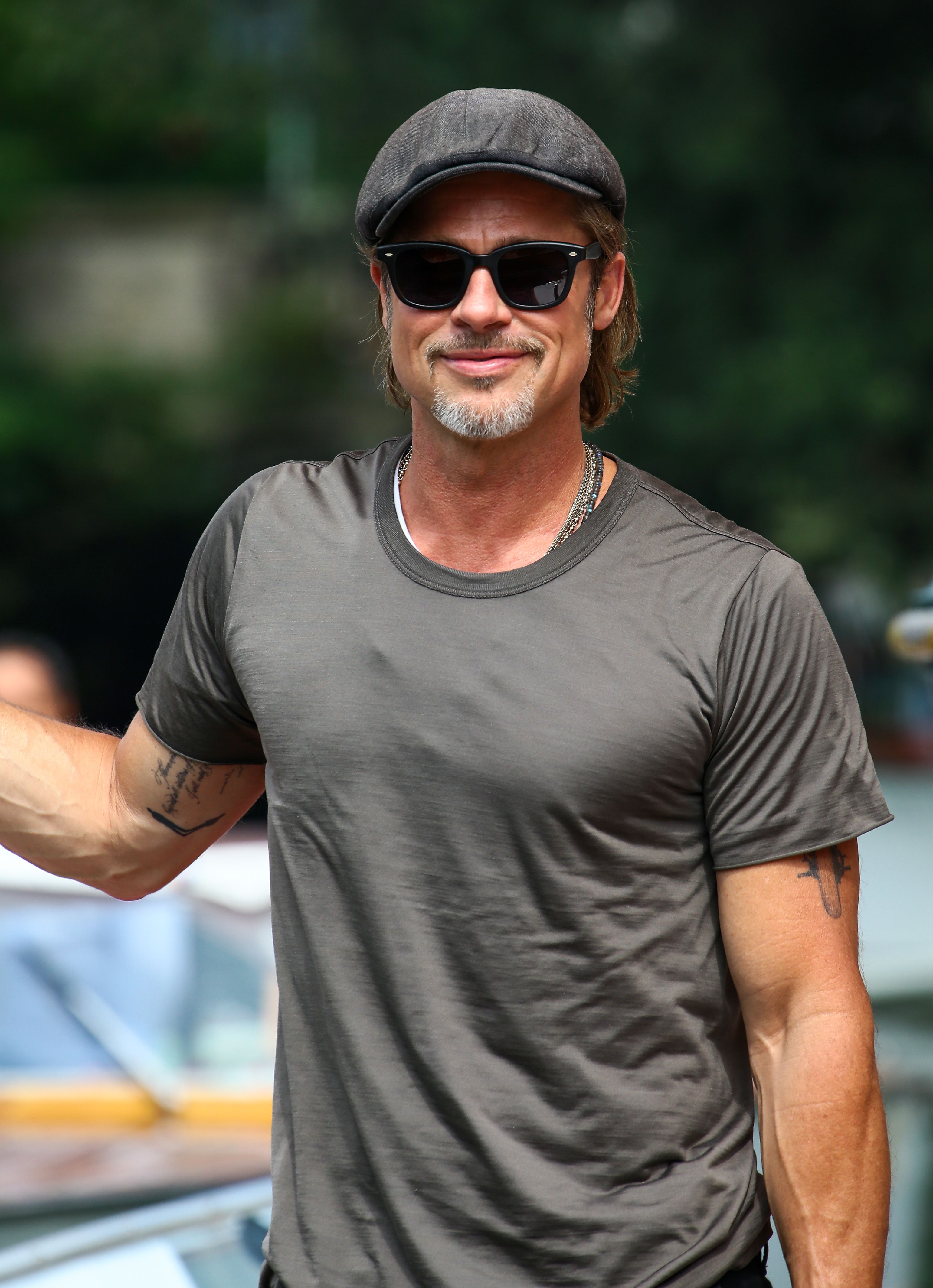 Brad Pitt Shows Off New Tattoo Next To Angelina Jolie Ink