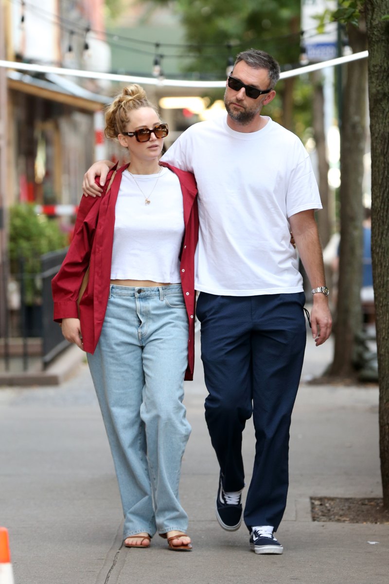 Jennifer Lawrence and Husband Cooke Maroney Get Cozy During Rare Outing Together in NYC: Photos