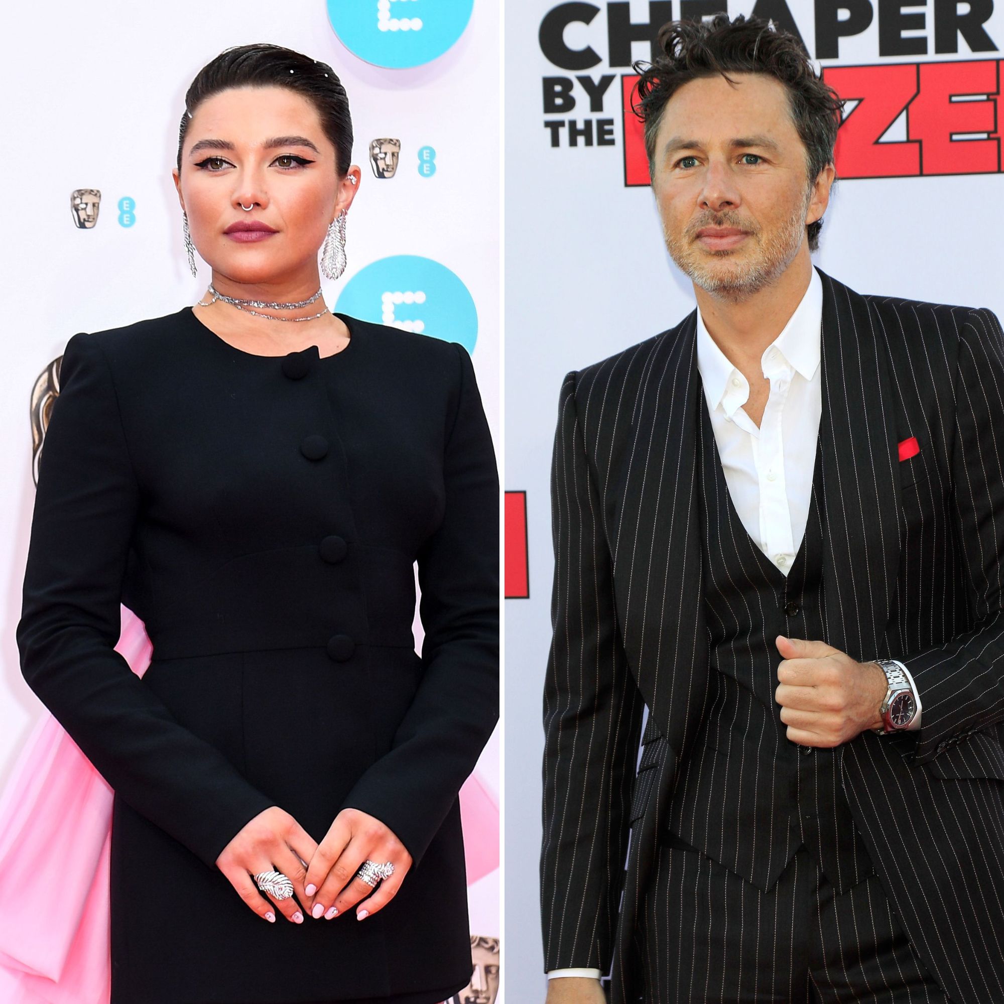 Florence Pugh Zach Braff Split