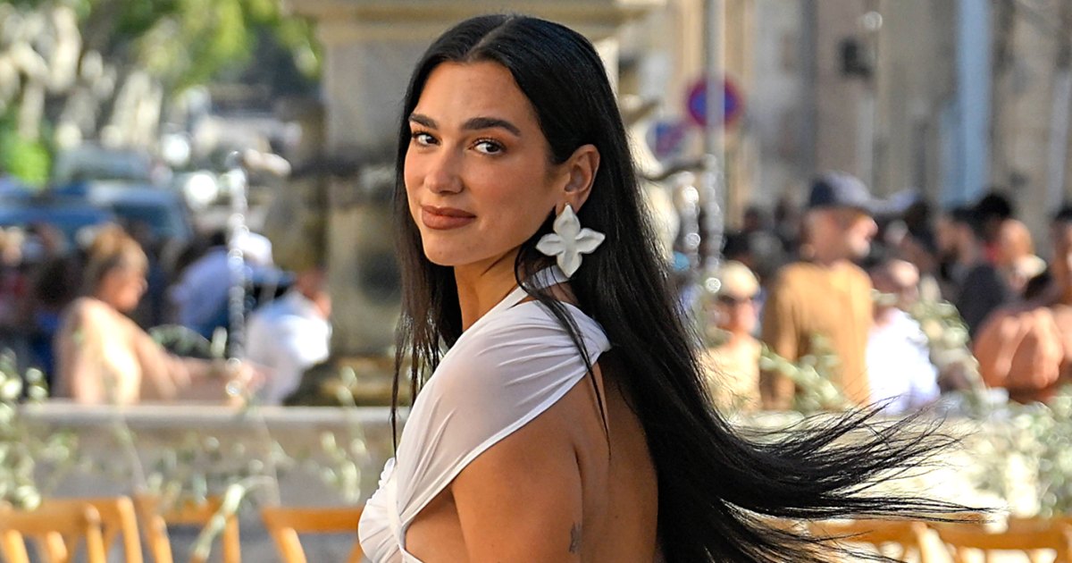 dua lipa sheer dress Dua Lipa wore a sheer white dress to the Jacquemus wedding see photos