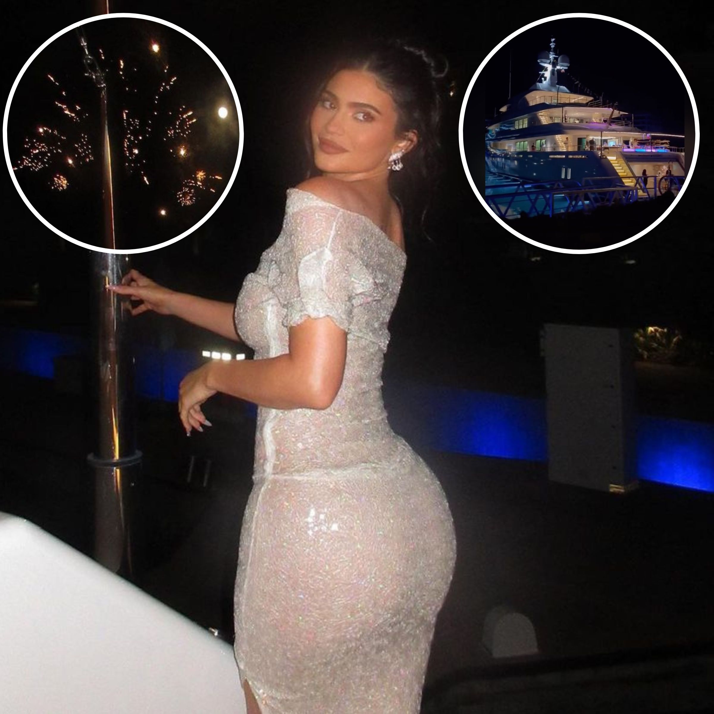 Kylie Jenner parades famous curves in racy see-through dress at lavish ...