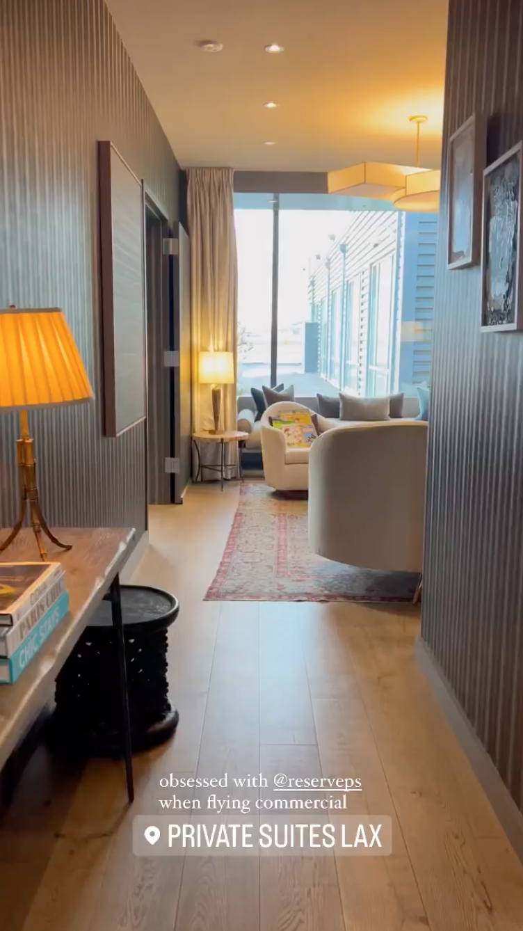 Kourtney Kardashian Shows Private Suite at Airport: Photos