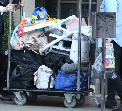 Kylie Jenner Has Several Luggage Carts at London Hotel: Photos
