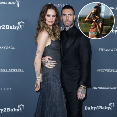 Adam Levine and Behati Prinsloo Expecting Baby No. 3: Pregnant Model Shows Off Growing Baby Bump