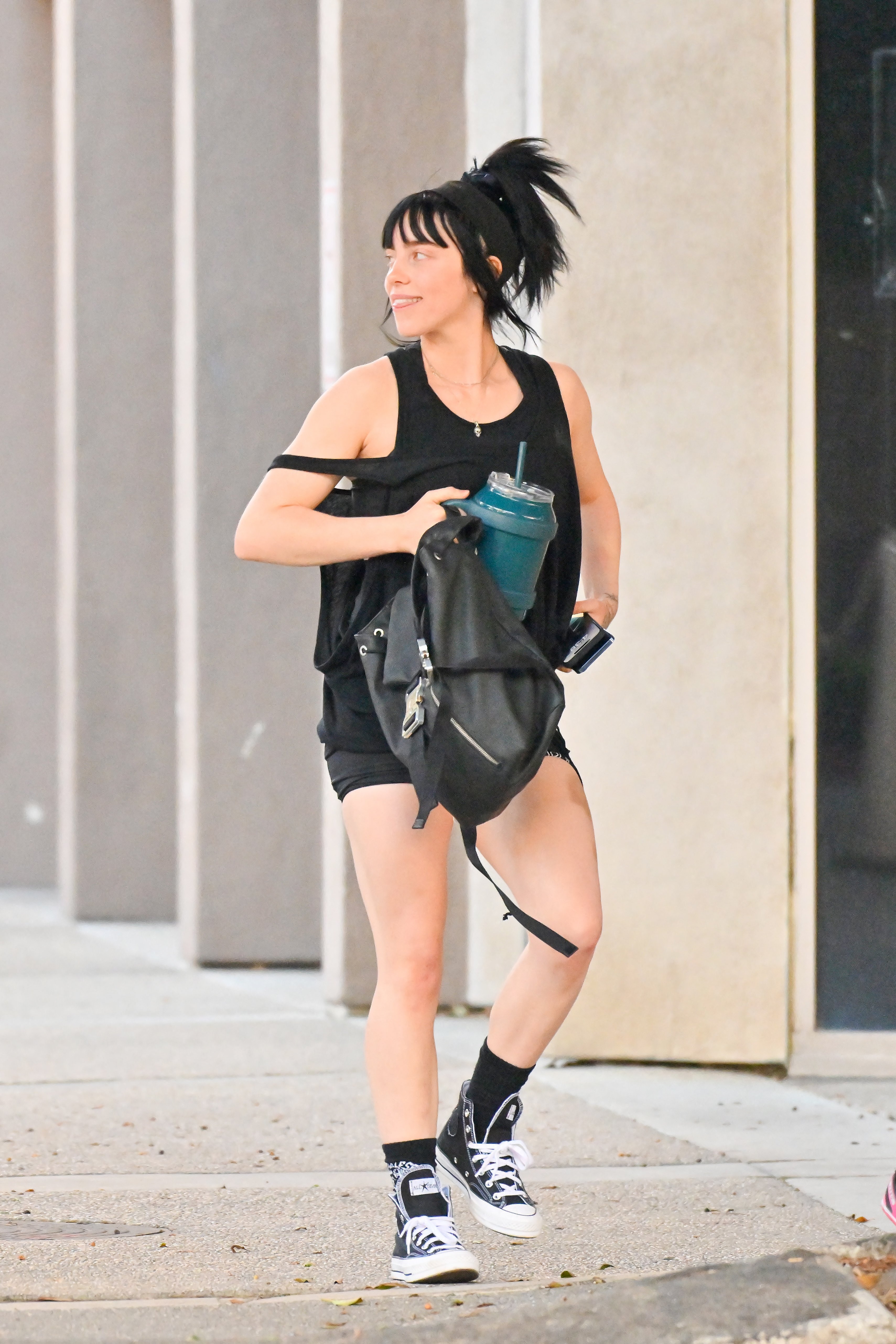 Billie Eilish Wears Tank Top, Shorts Leaving Gym: Photos | Life & Style