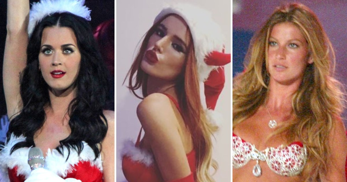 Sexy celebrities are feeling festive as they slip into Christmas lingerie –  The Sun