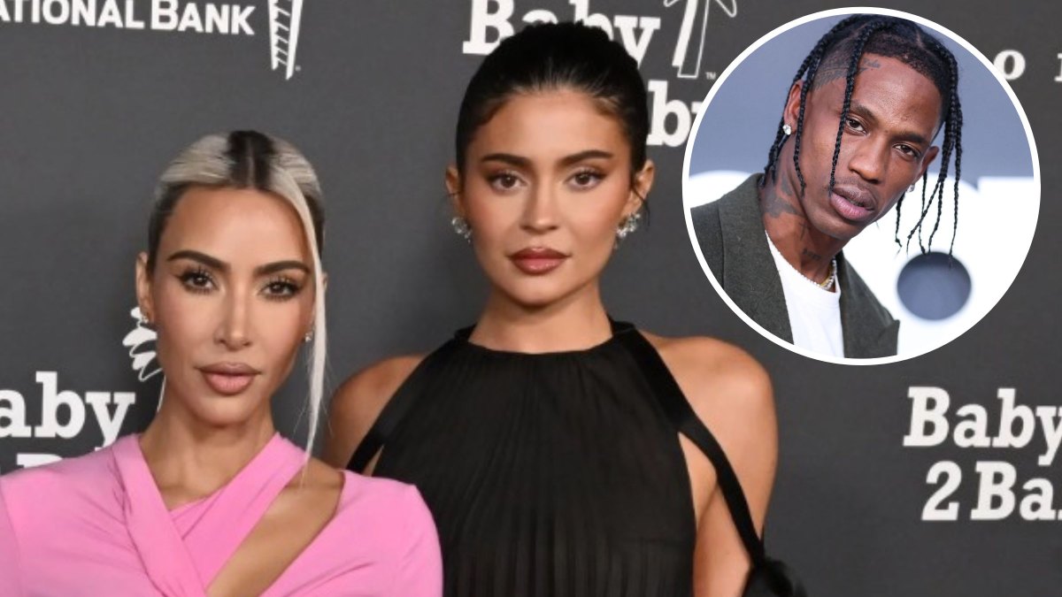 Kylie Jenner Leaning on Kim Khloe Kardashian