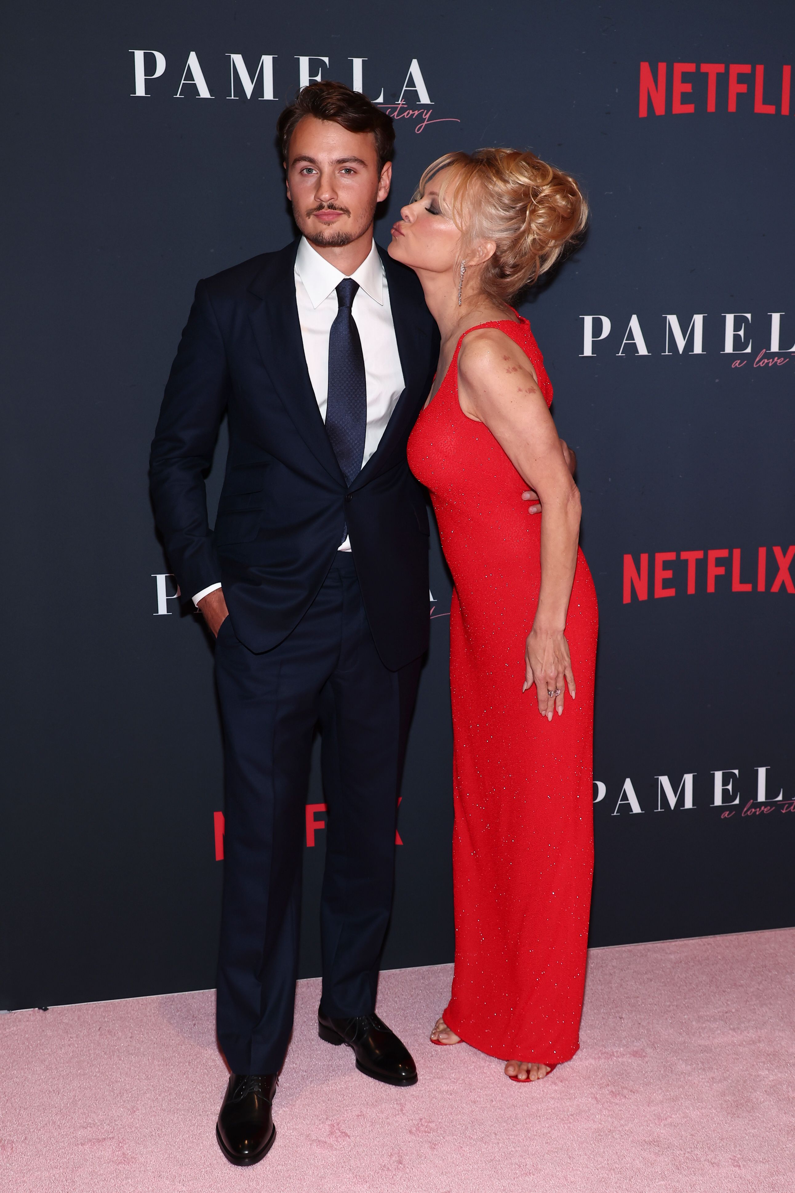 Pamela Anderson Poses For Rare Photos With Sons Brandon and Dylan Lee at Documentary Premiere