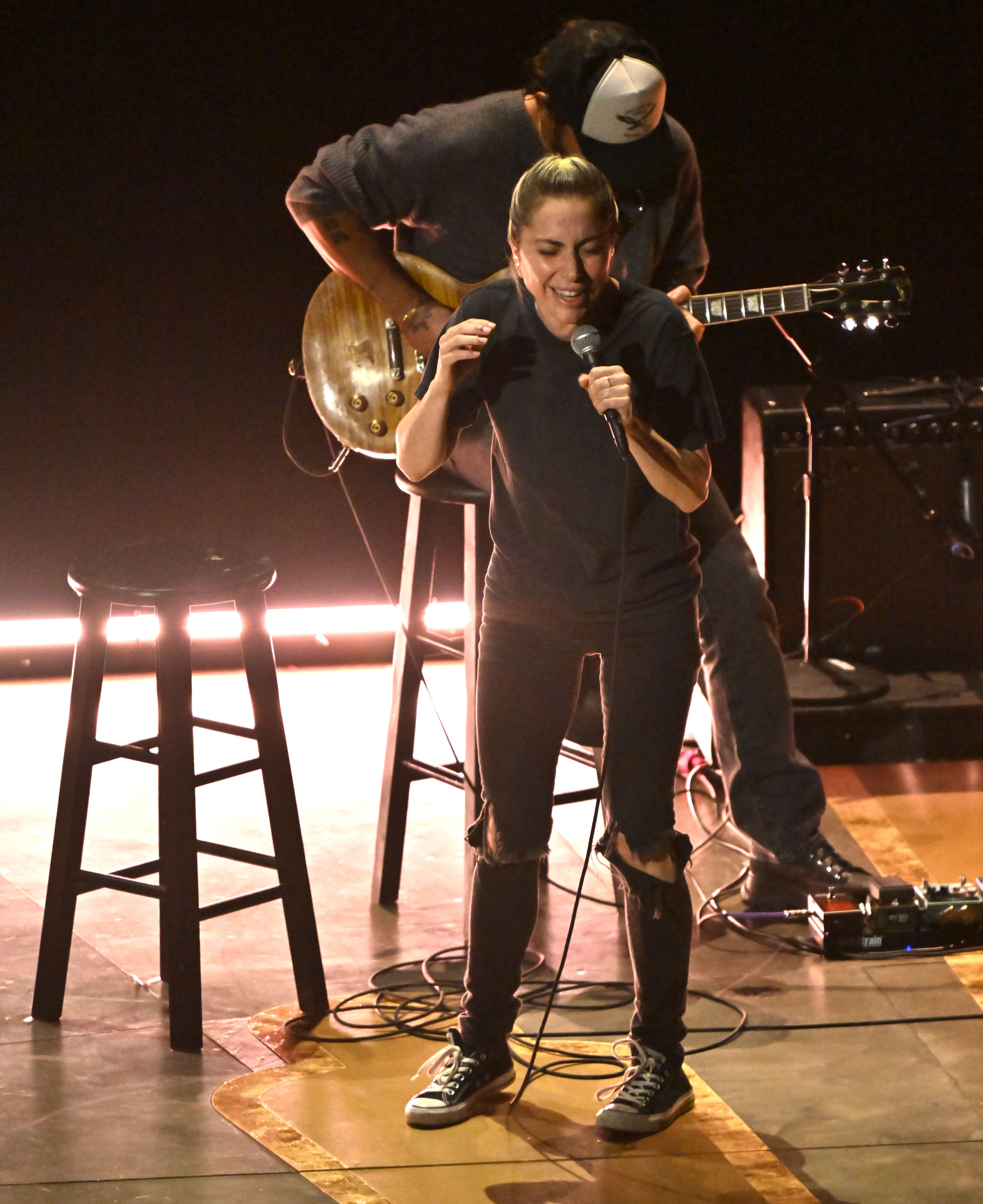 Lady Gaga Goes Makeup Free During 'Hold My Hand' Performance at 2023 Oscars: Photos