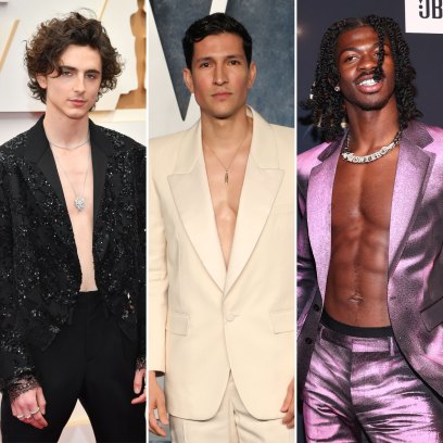 Hotties! Male Celebrities Who Went Shirtless Under Their Suits on the Red Carpet: Photos