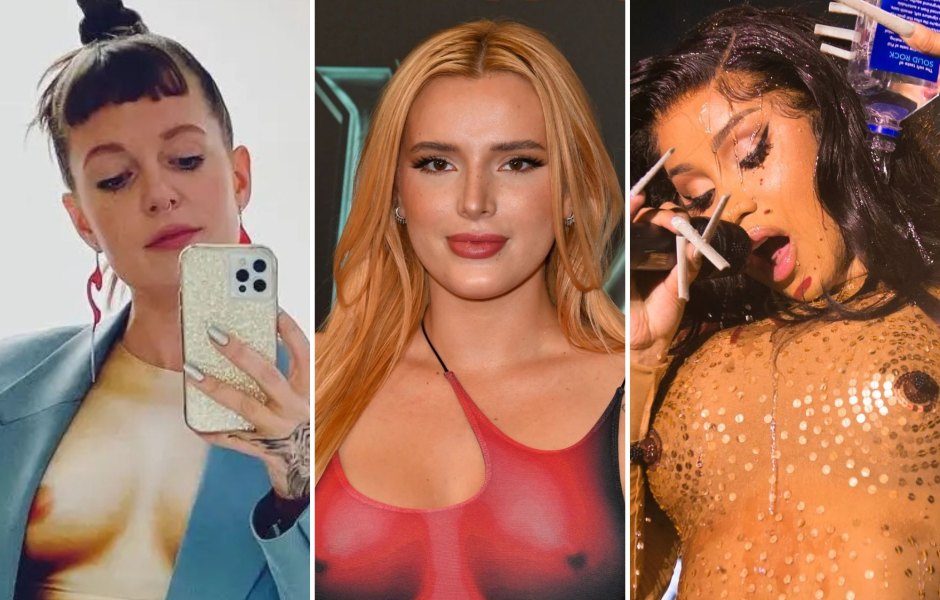 These Stars Wearing 'Naked' Illusion Outfits Will Have You Doing a NSFW Double Take: See Racy Photos