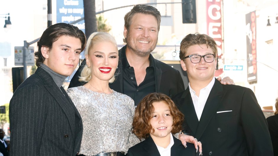 Gwen Stefani, Blake Shelton and her kids on the Walk of Fame