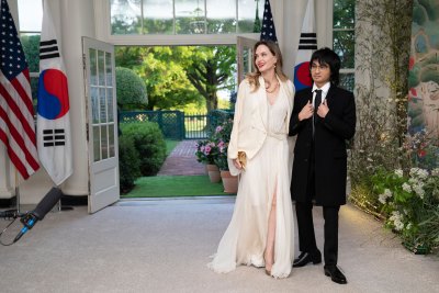 Angelina Jolie Brings Son Maddox to the White House: Photos