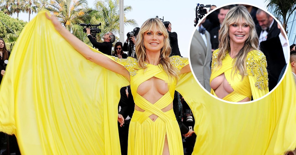 Heidi Klum Wardrobe Malfunction: Exposes Nipple at Cannes