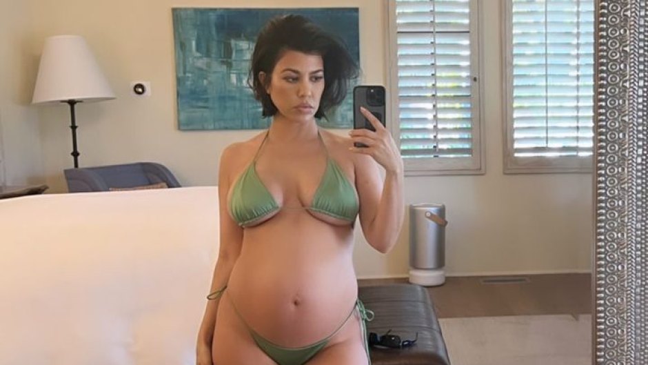 Kourtney Kardashian Proudly Flaunts Bare Bump Amid 4th Pregnancy: Photos