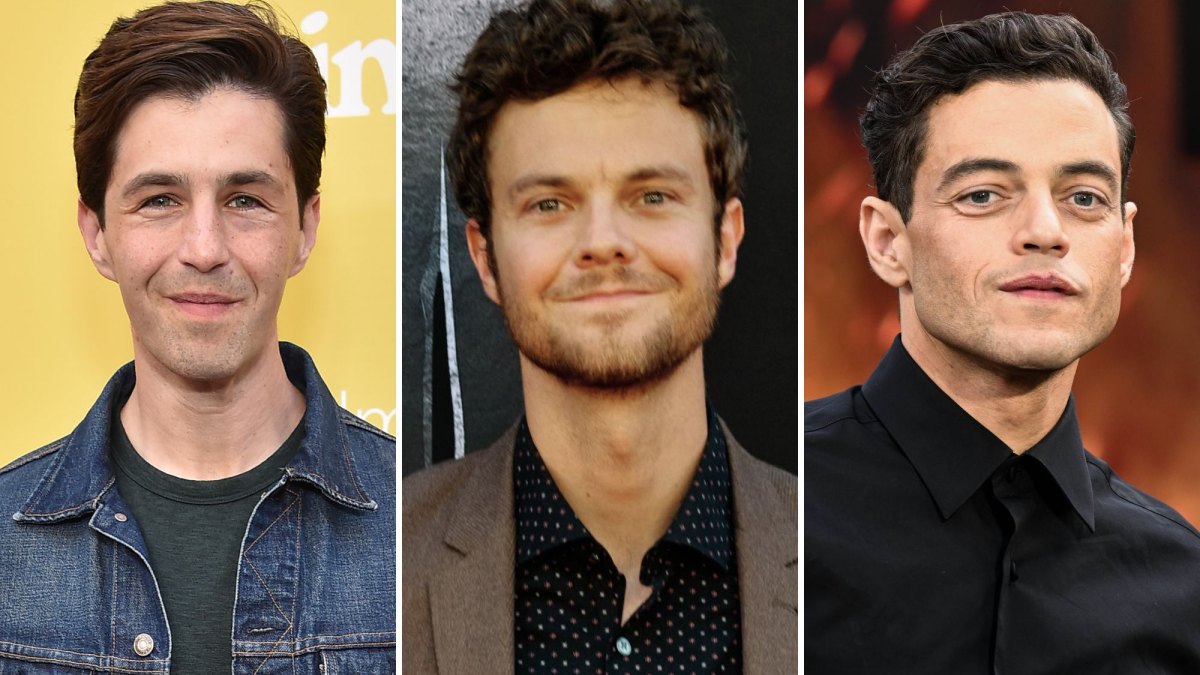A side-by-side image of Josh Peck, Jack Quaid and Rami Malik