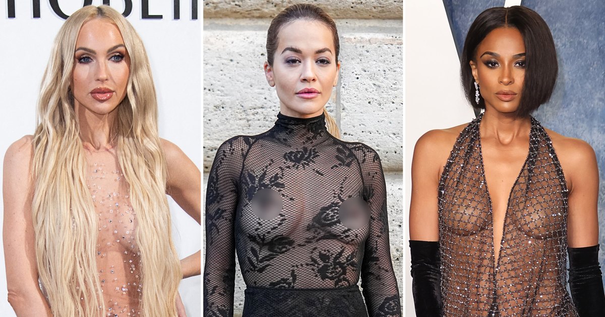 Hot Girl In See Through Clothes Porn - Stars Wearing Sheer Outfits in Photos: See-Through Dresses