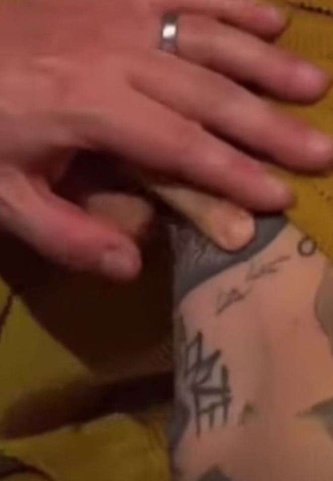 Star outline on Harry Styles left inner arm