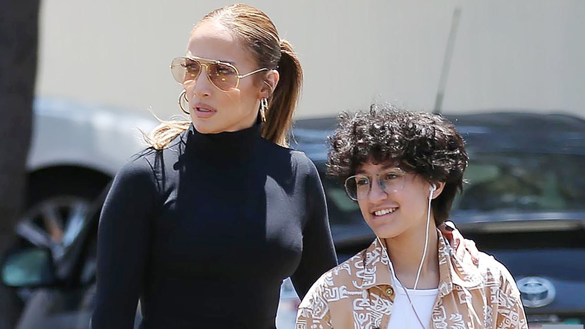 Jennifer Lopez, Child Emme Wear Opposite Summer Styles