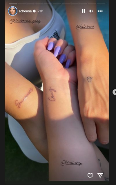 Lala Kent, Scheana Shay, Brittany Cartwright Matching Tattoos
