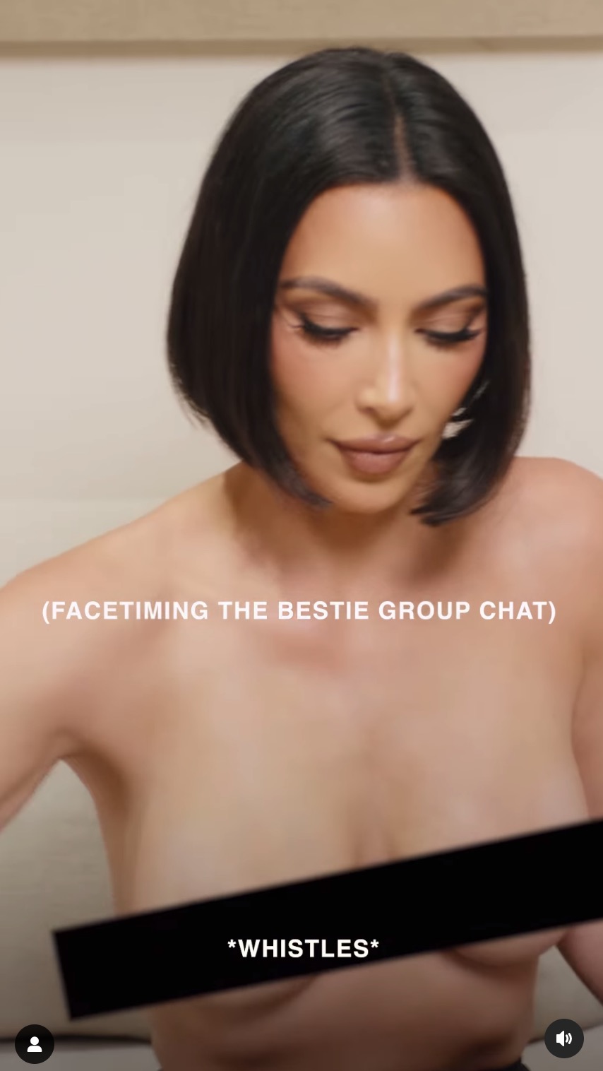 kim kardahian strips down bra