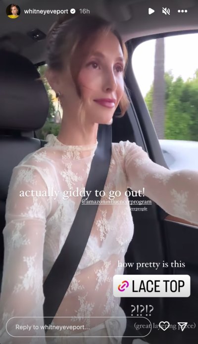 whitney port sheer lace top