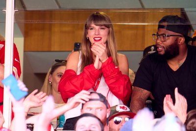 Travis Kelce Seemingly Wears '1989' Denim Outfit While Leaving Chiefs Game With Taylor Swift