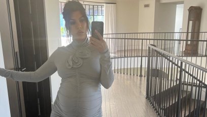 Kourtney Kardashian baby bump dress